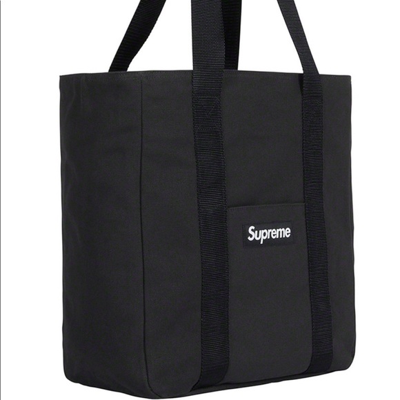 Supreme Canvas Tote Black - Picture 3 of 5